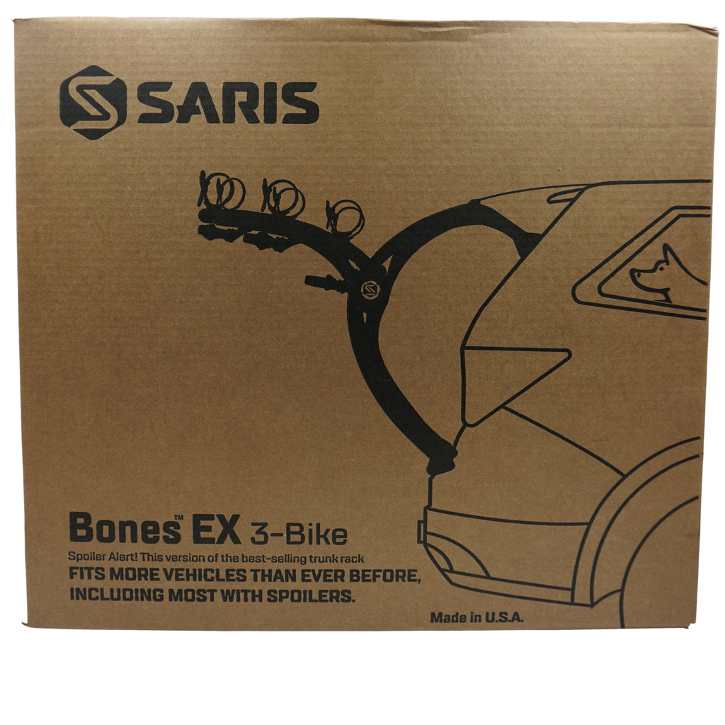 Saris 803 Bones EX 3-Bike Trunk Rack Black - TheBikesmiths