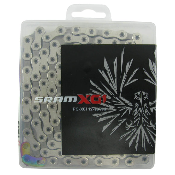 SRAM PC-X01 Eagle 12 Speed Silver Chain - TheBikesmiths