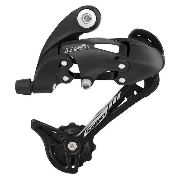 SunRace RDM57LD Black Long Cage Rear Derailleur with (optional) Hanger - The Bikesmiths