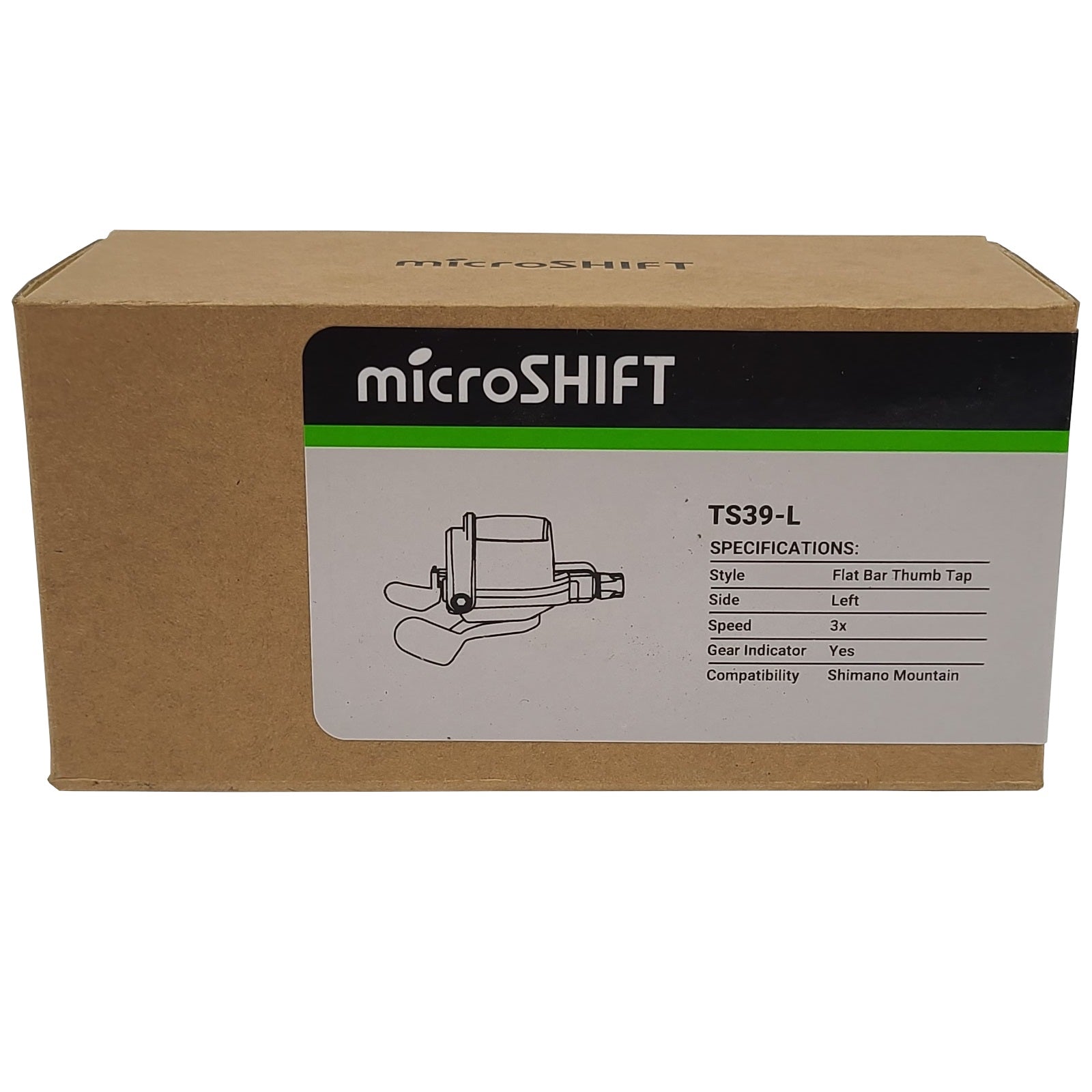 MicroSHIFT TS39-L 3 Speed Left Thumb-Tap Shifter - The Bikesmiths