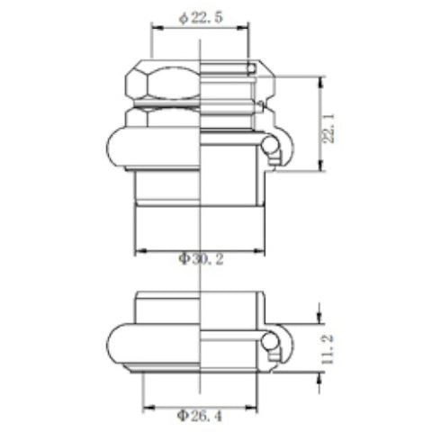Image of Tange Levin CDS 1" Threaded Headset 26.4/30.2