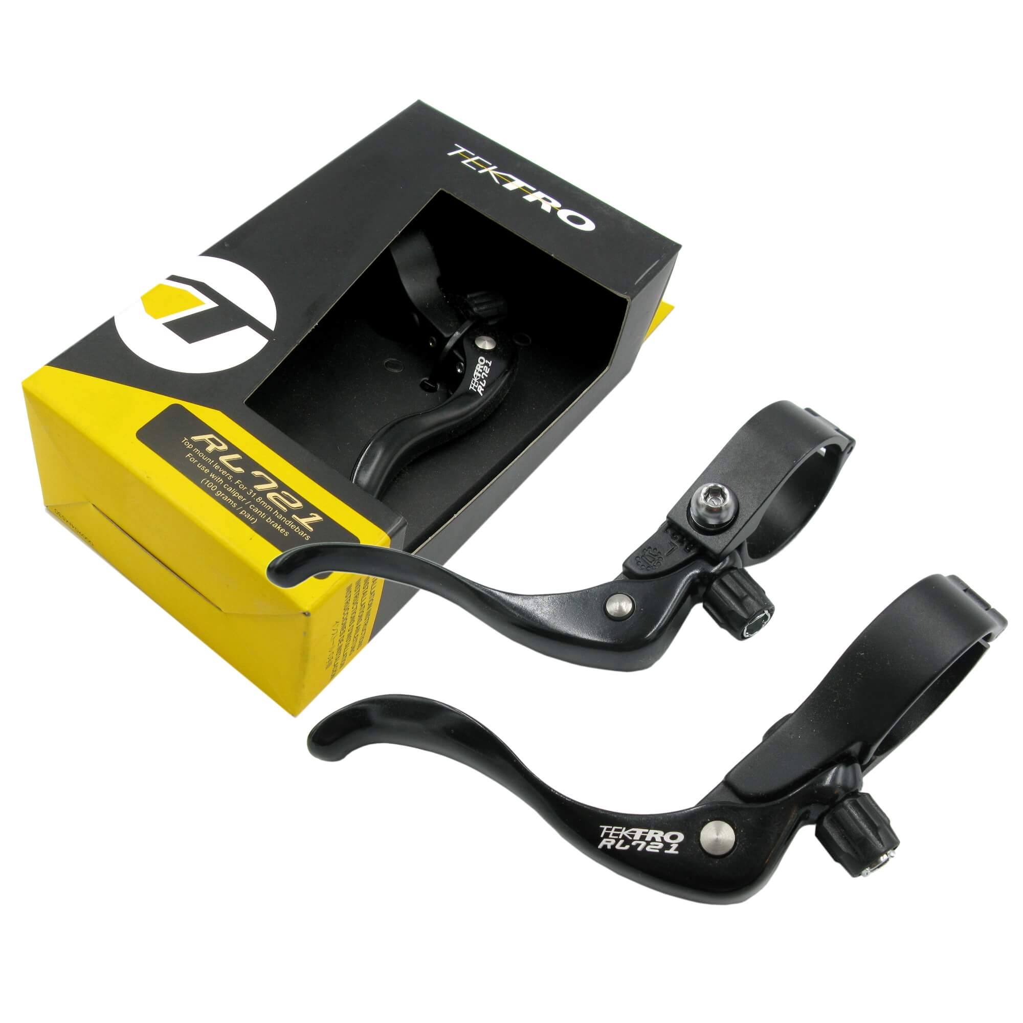 Tektro RL721 31.8 BLACK Top Mount Inline Cross Brake Lever Set - TheBikesmiths