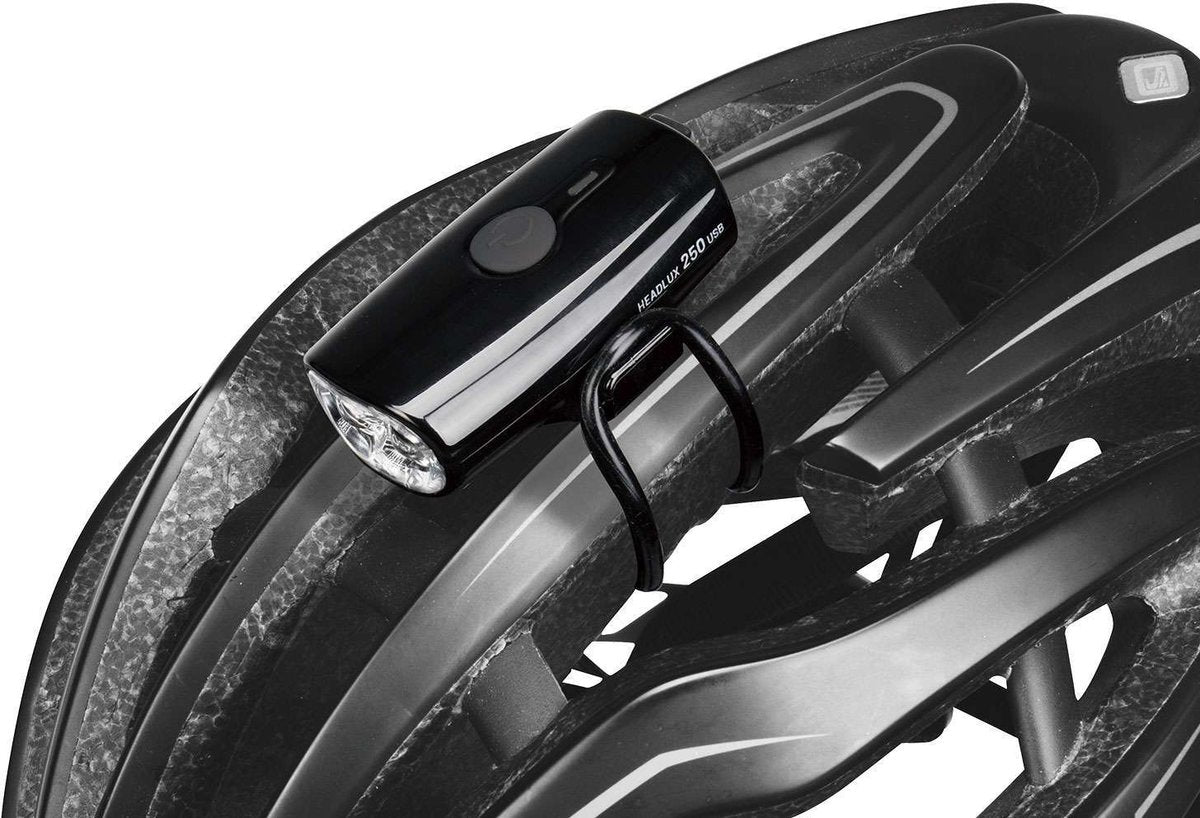 Topeak TMS088B Headlux 250 Lumen USB Rechargeable Helmet/ Handlebar Head Light - The Bikesmiths