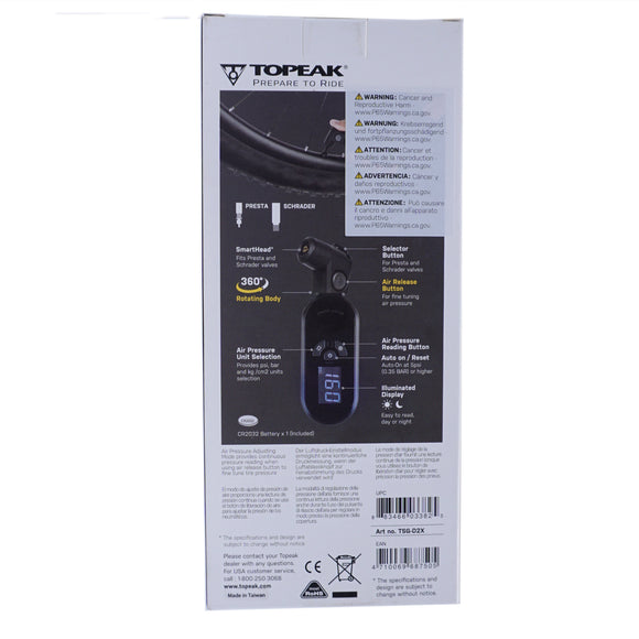Topeak TSG-D2X Smartgauge Digital Tire Gauge - The Bikesmiths