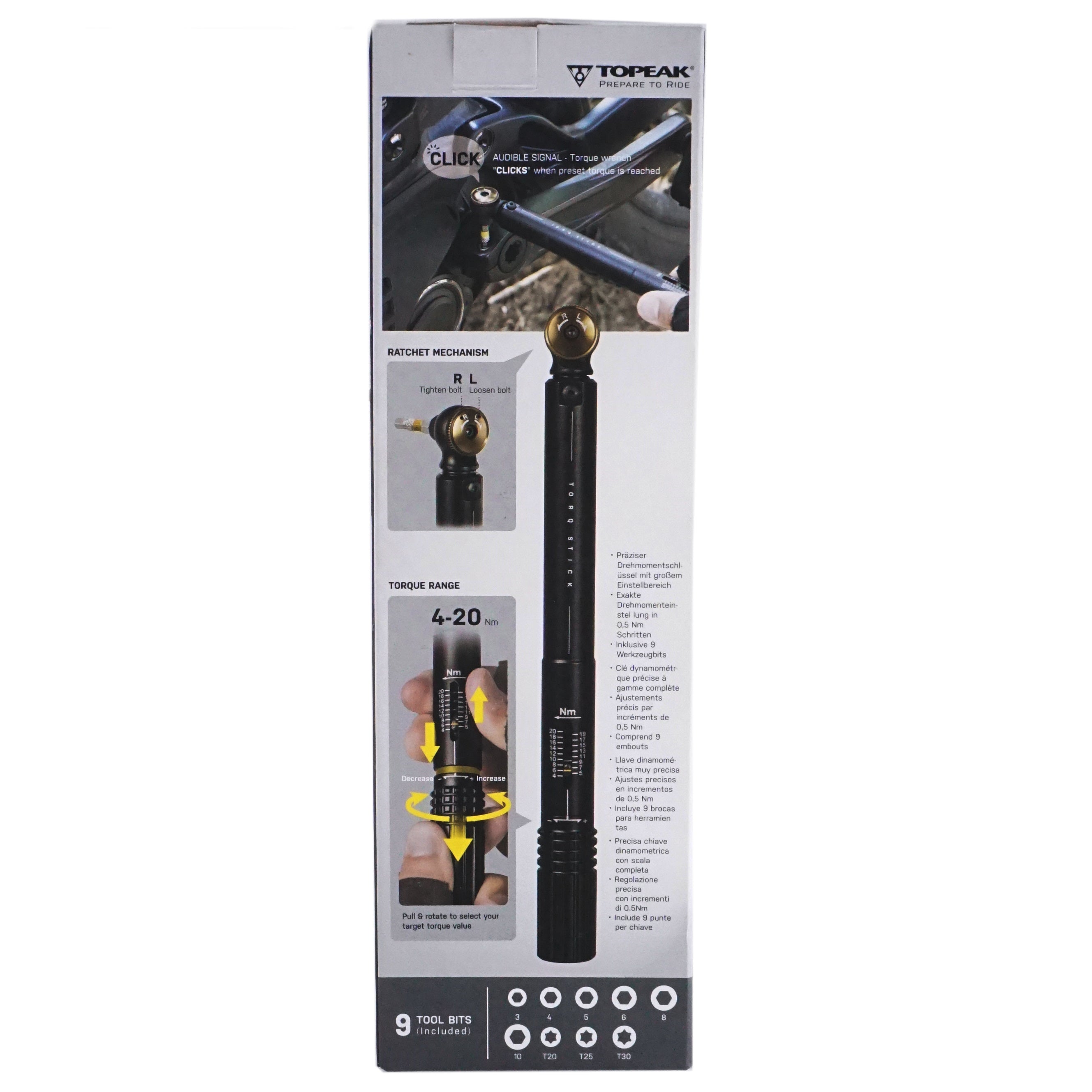 Topeak TT2592 Torq Stick Adjustable 4-20Nm Torque Wrench