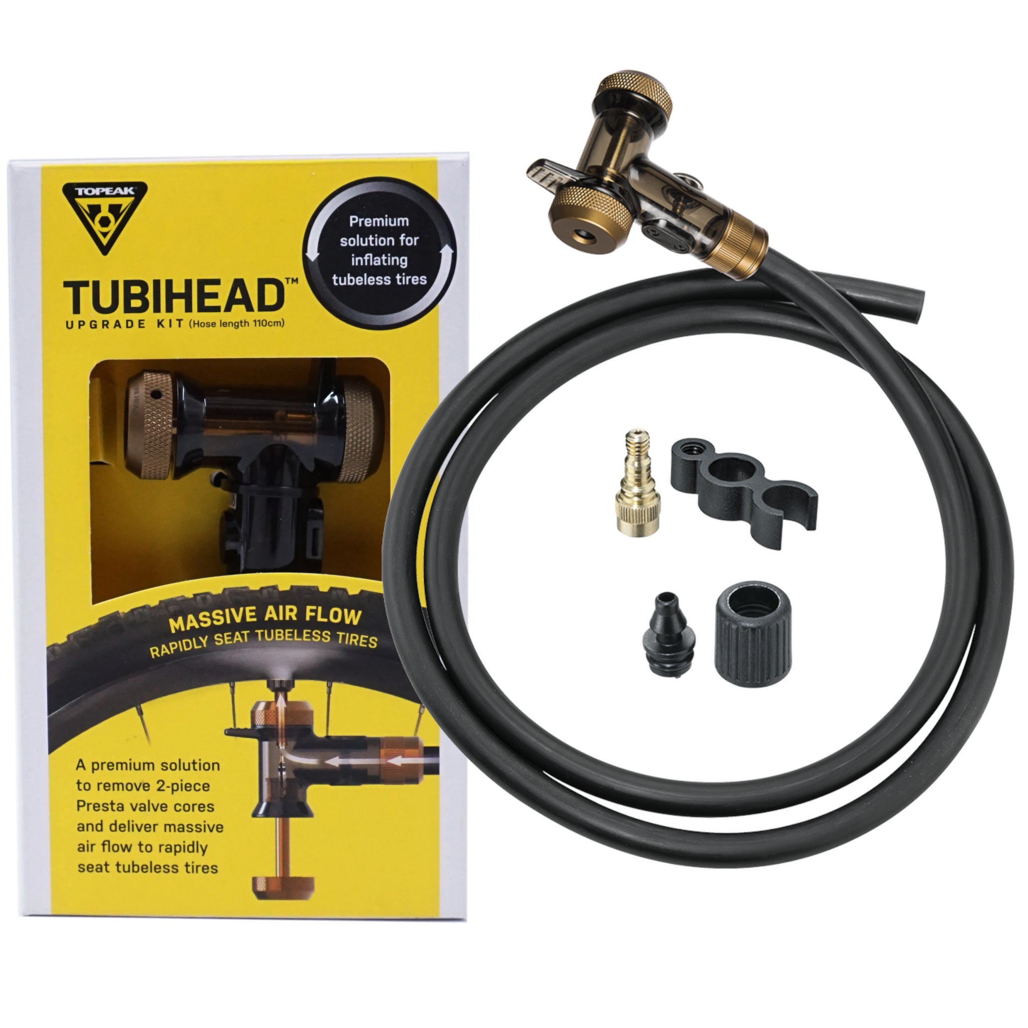 Topeak TUBH-01 Tubihead Upgrade Kit - Tubeless Power Pump - The Bikesmiths