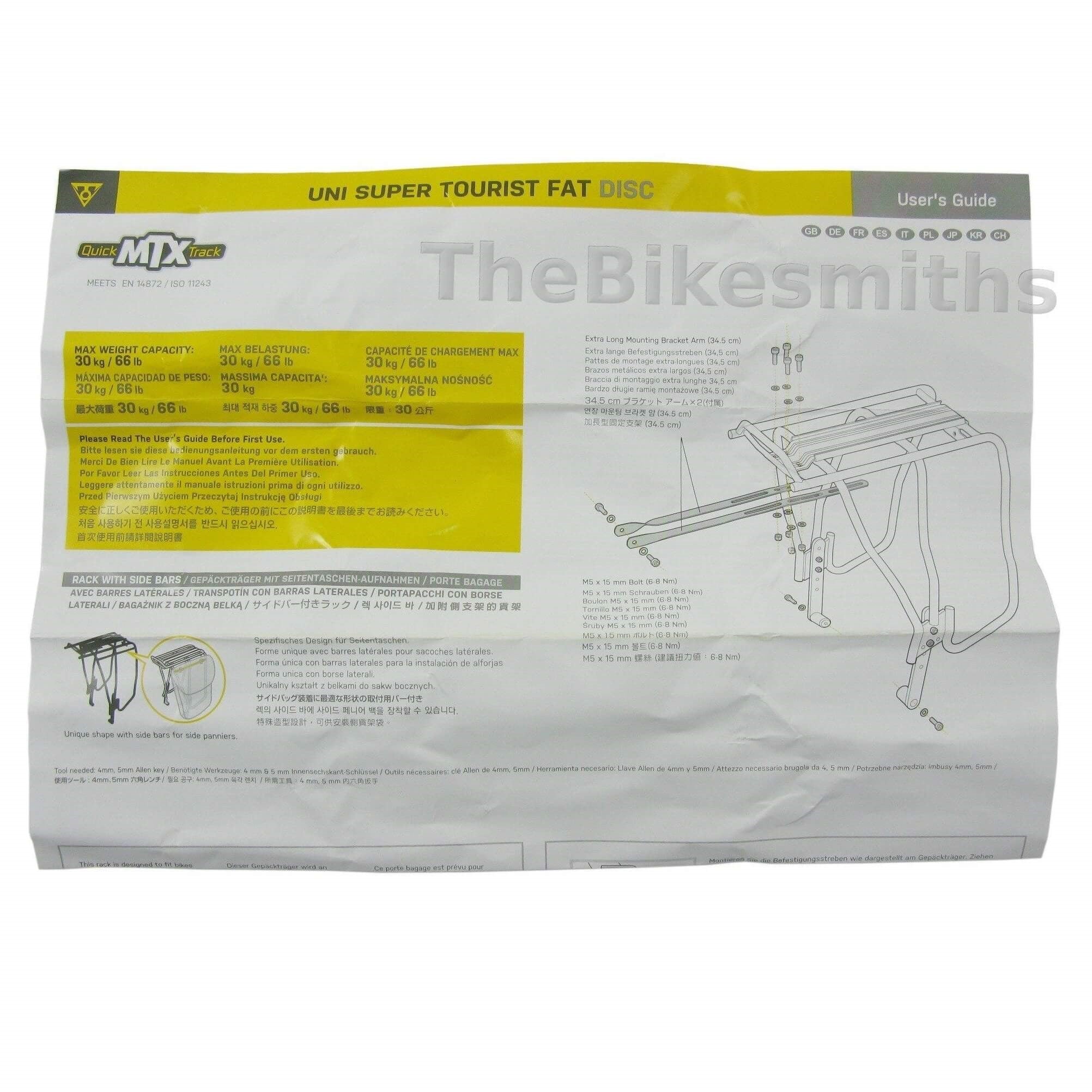 Topeak TA2152B Uni-Super Tourist Fat Bike MTX 2.0 Rack | The Bikesmiths