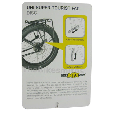 Image of Topeak TA2052B Uni-Super Tourist Fat Bike MTX Rack - TheBikesmiths