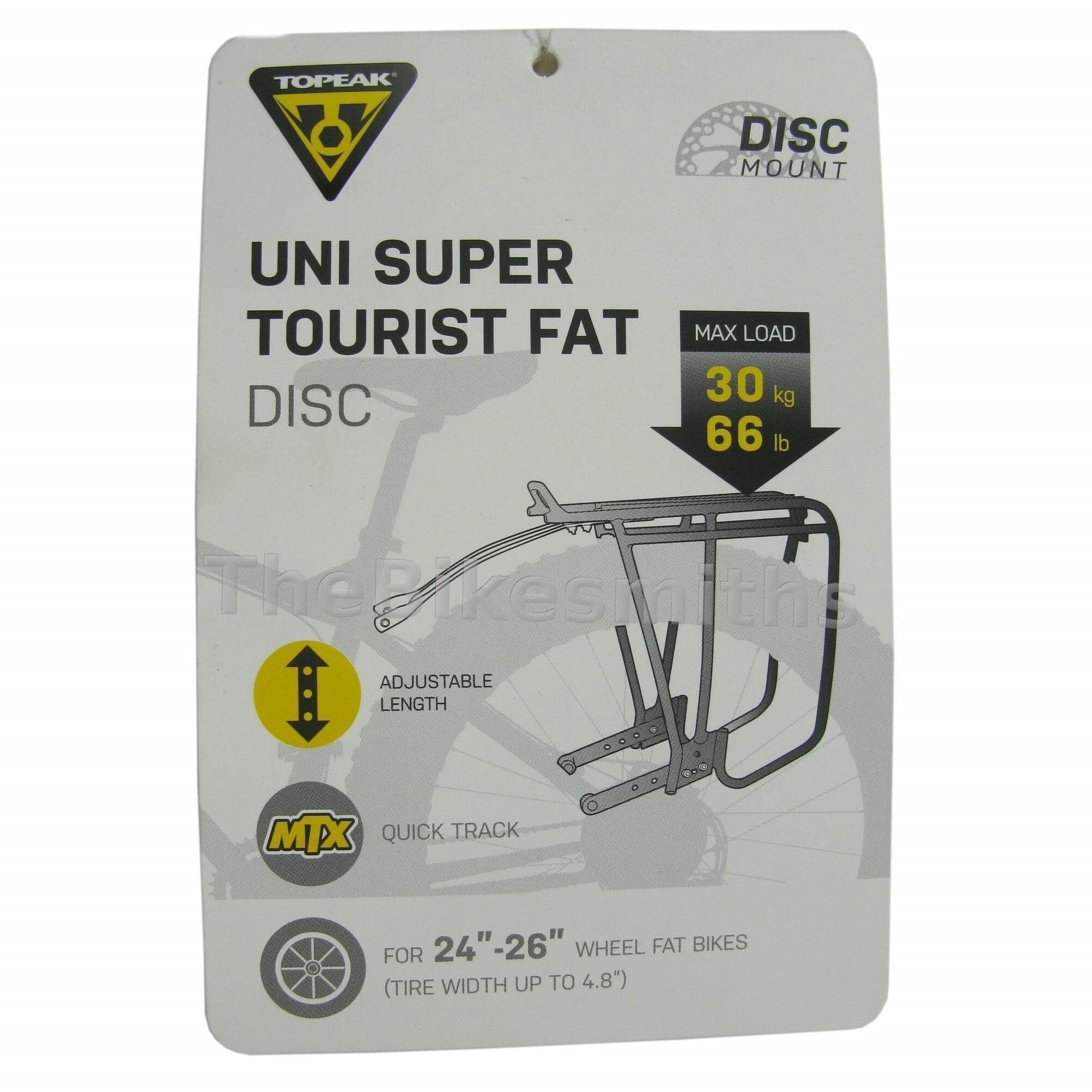 Topeak TA2052B Uni-Super Tourist Fat Bike MTX Rack - TheBikesmiths