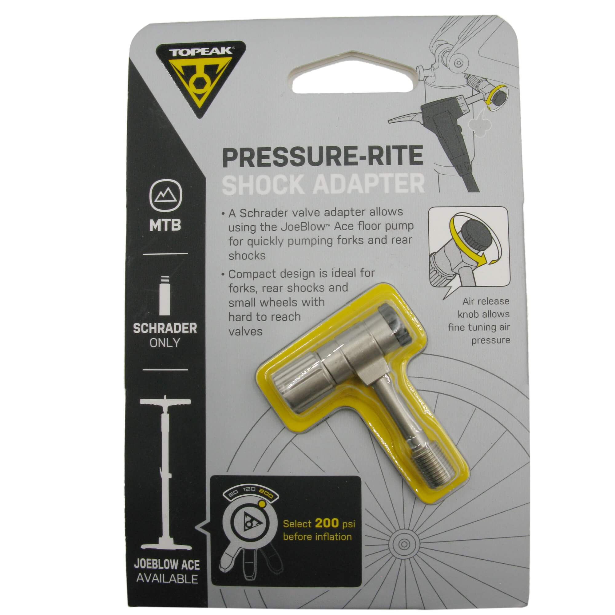 Topeak Pressure Rite Shock Adapter for Bike Forks/Shocks | The