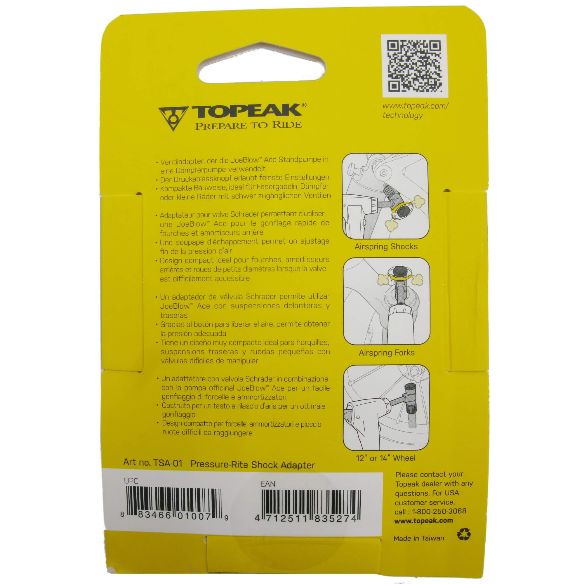 Topeak TSA-01 Pressure Rite Shock Adaptor for Bike Forks/Shocks - TheBikesmiths