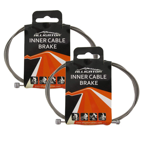 Image of Alligator 1.5 x 1700mm Stainless Steel Double Ended Brake Cable Road or Mountain - TheBikesmiths