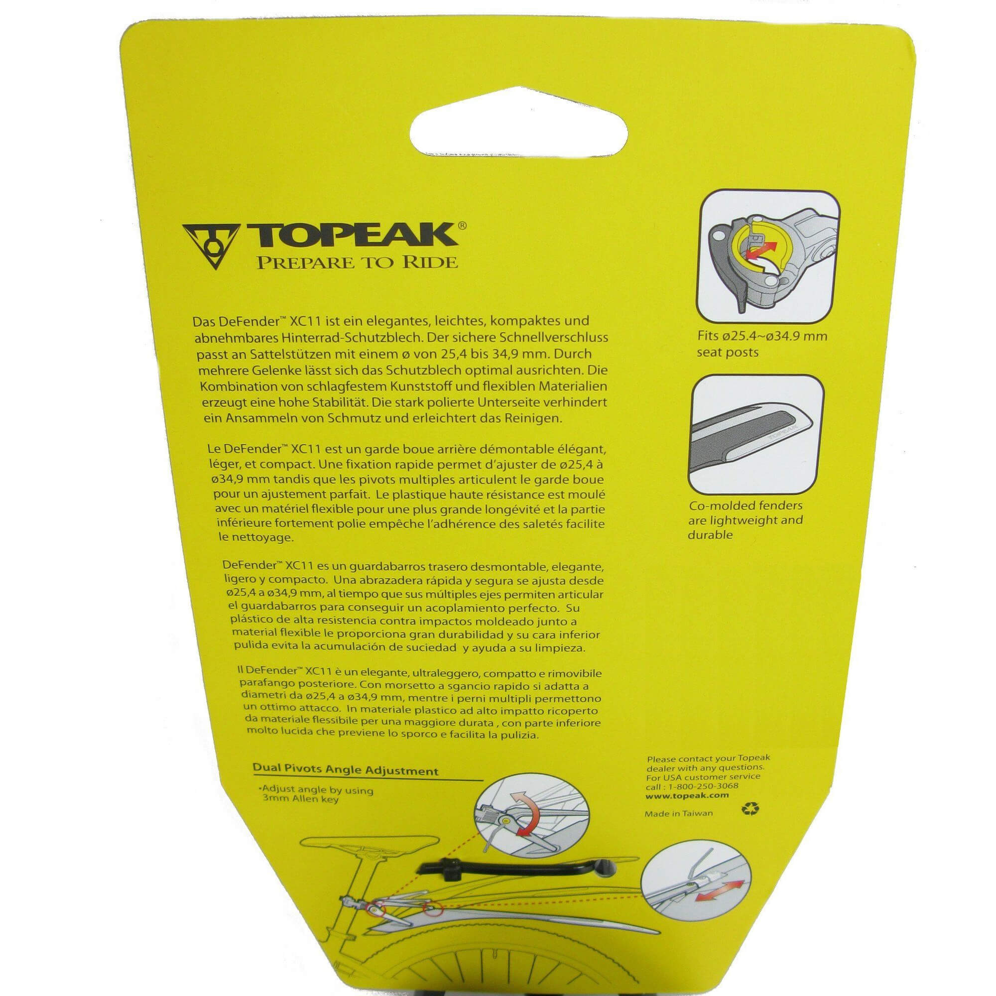 Topeak DeFender XC11 27.5" (650B) Rear Quick Release Fender - TheBikesmiths
