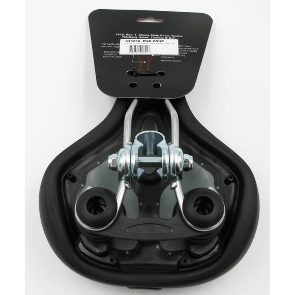 End Zone VL-6103E City Elastomer Vacuum Gel Saddle w/ Cutout - TheBikesmiths