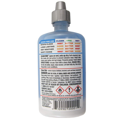 Image of White Lightning Clean Ride 4-oz. Squeeze Bottle - TheBikesmiths