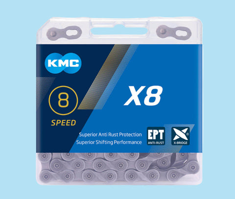 Image of KMC X8-EPT Eco Proteq 8 Speed Chain - TheBikesmiths