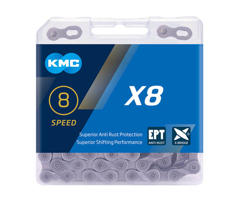 Image of KMC X8-EPT Eco Proteq 8 Speed Chain - TheBikesmiths