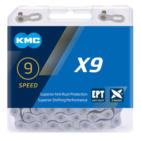 Image of KMC X9-EPT Eco Proteq Anti-Rust 9 Speed Chain - TheBikesmiths