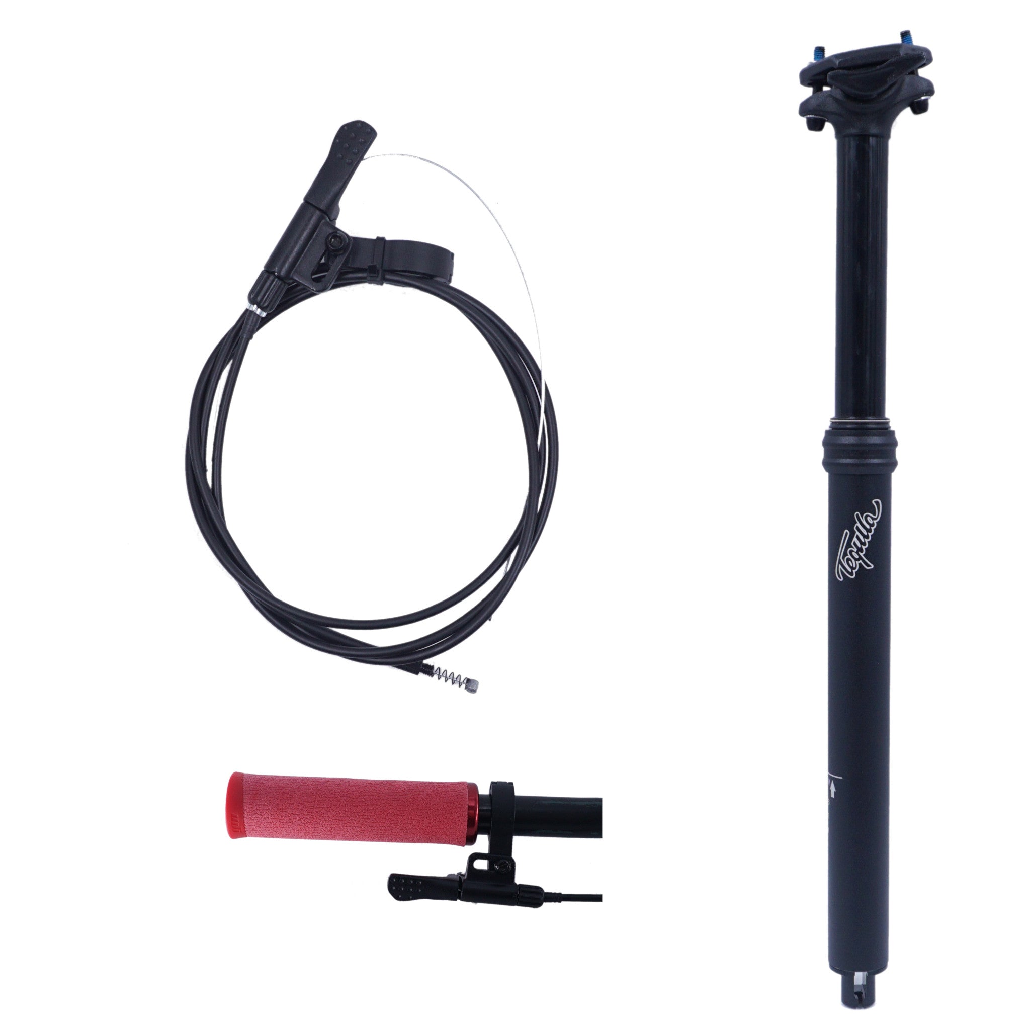 ZOOM Dropper Seatpost w/Remote MTB Bike 30.9 or 31.6 Travel 100mm or 125mm - The Bikesmiths