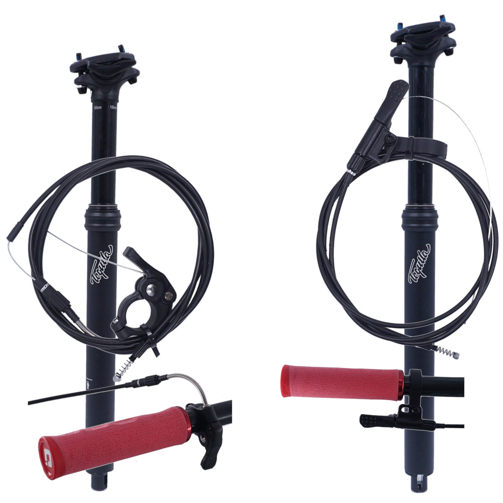 ZOOM Dropper Seatpost w/Remote MTB Bike 30.9 or 31.6 Travel 100mm or 125mm