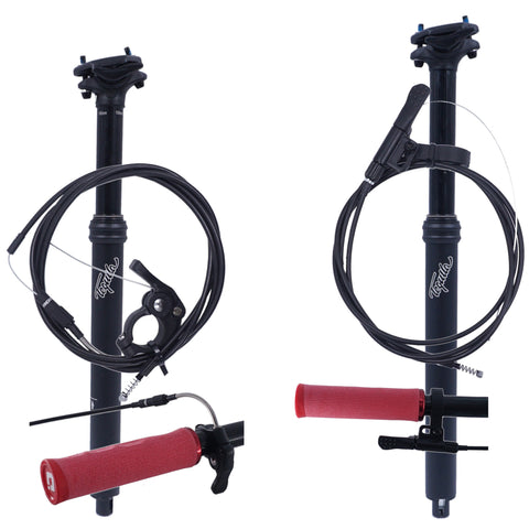 Image of ZOOM Dropper Seatpost w/Remote MTB Bike 30.9 or 31.6 Travel 100mm or 125mm