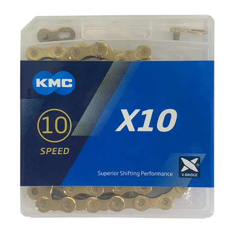 Image of KMC X10 10 Speed Gold Chain
