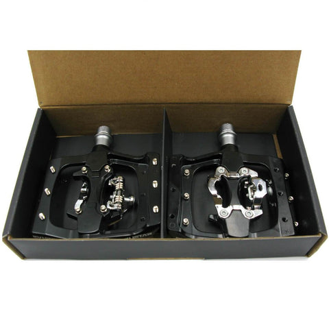 Image of Exustar E-PM820 Single Sided Clipless SPD Pedals plus DH Platform Side