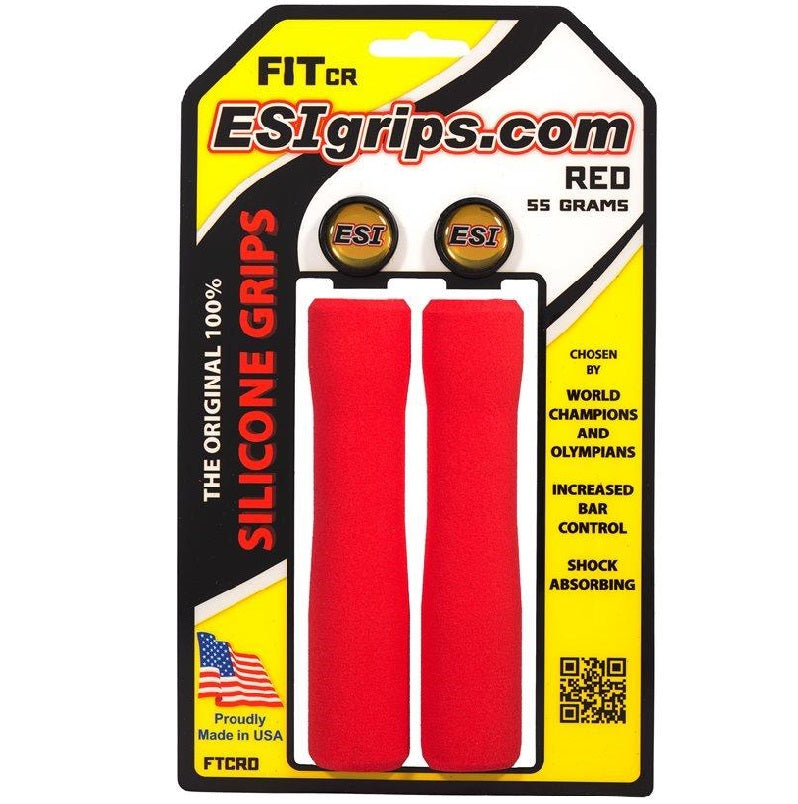 Buy red ESI Fit CR 130mm Silicone Grips
