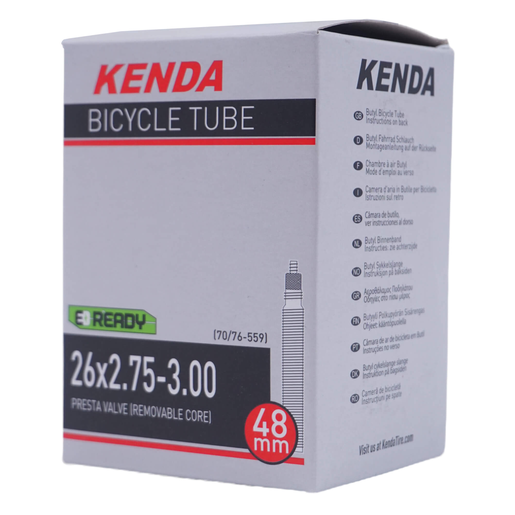 Kenda Presta Valve Tube 26x2.75-3.00 - The Bikesmiths