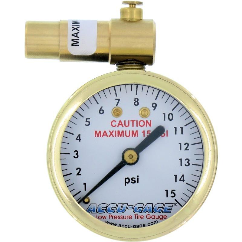 Accu-Gage PR15BX Presta Dial Gauge 1-15psi for Fat Bike - TheBikesmiths