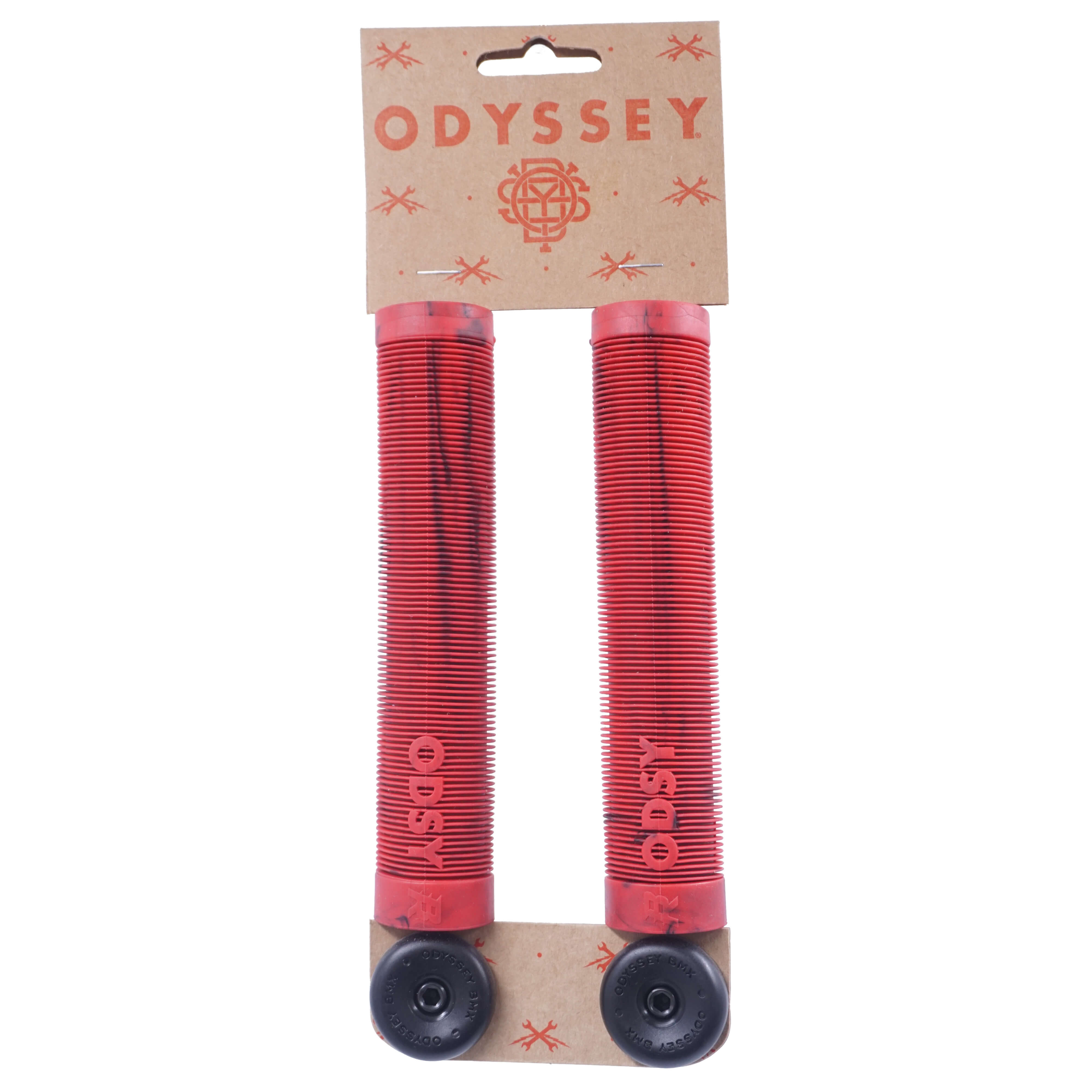 Buy black-red-swirl Odyssey Broc Raiford MX Grips