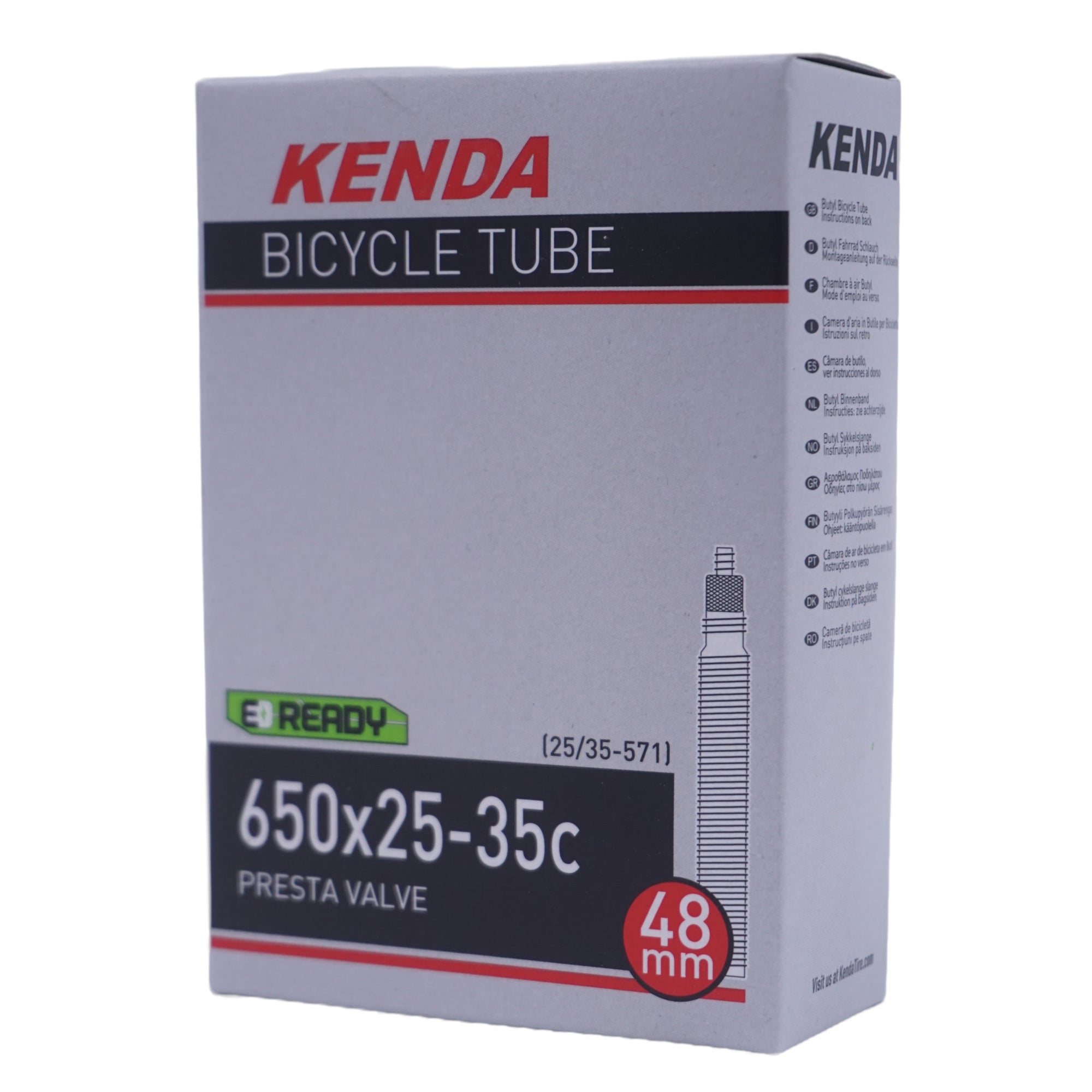 Kenda Bicycle Road Tube 650x25-35c 48mm Presta Valve - The Bikesmiths