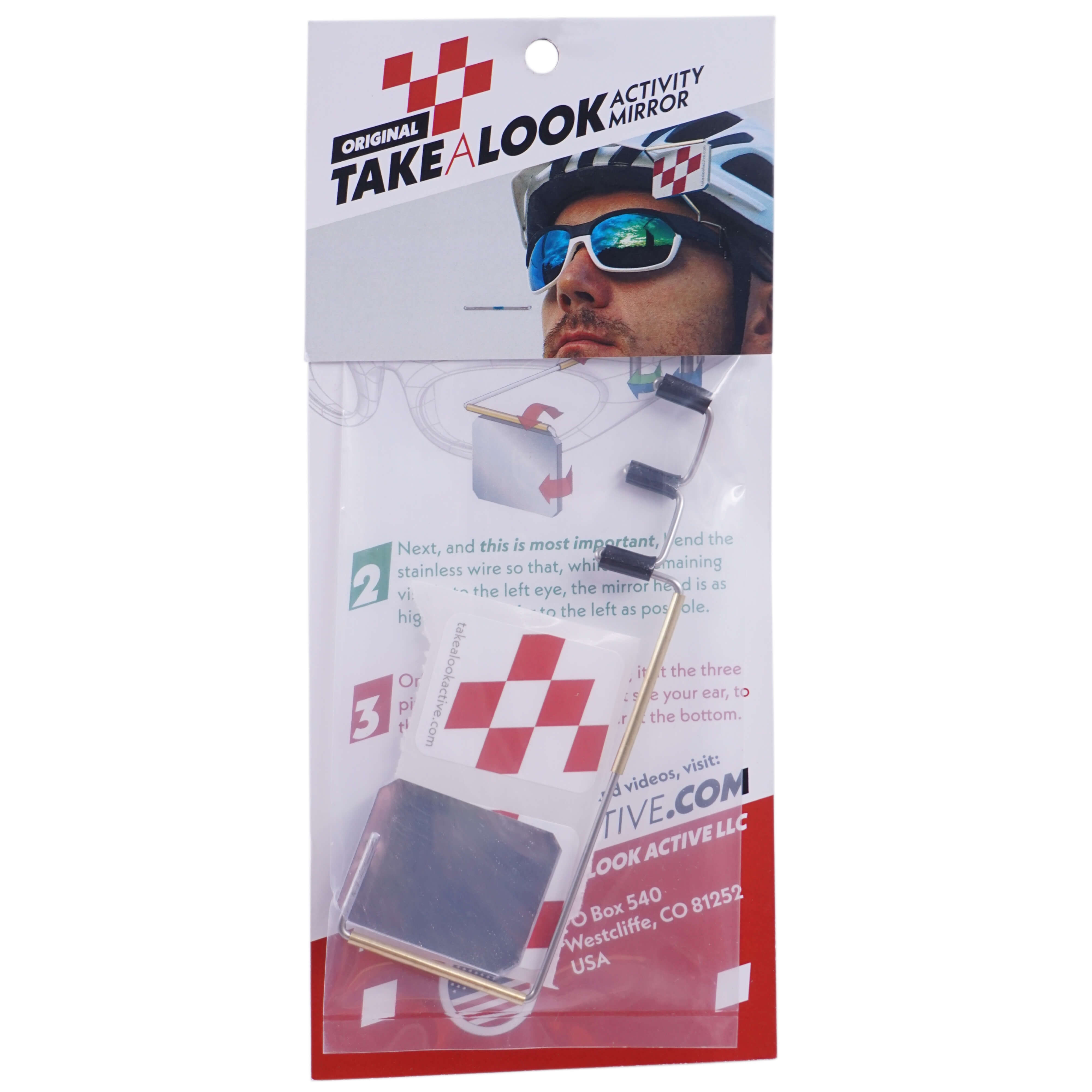 Take-a-Look Compact Version Visor Mount Eyeglass Mirror - The Bikesmiths