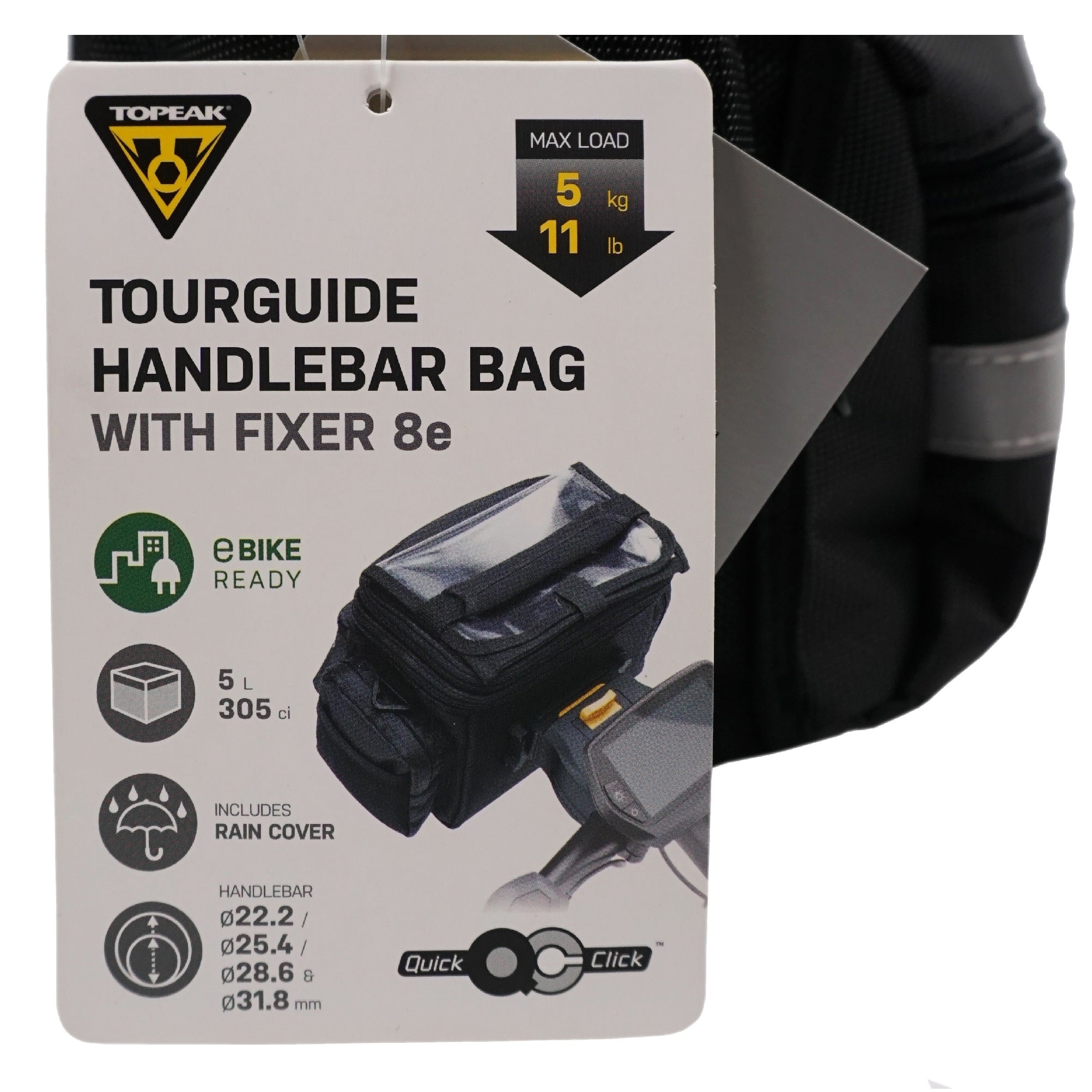Topeak TT3025B Tour Guide Handlebar Bag eBike Compatible - TheBikesmiths
