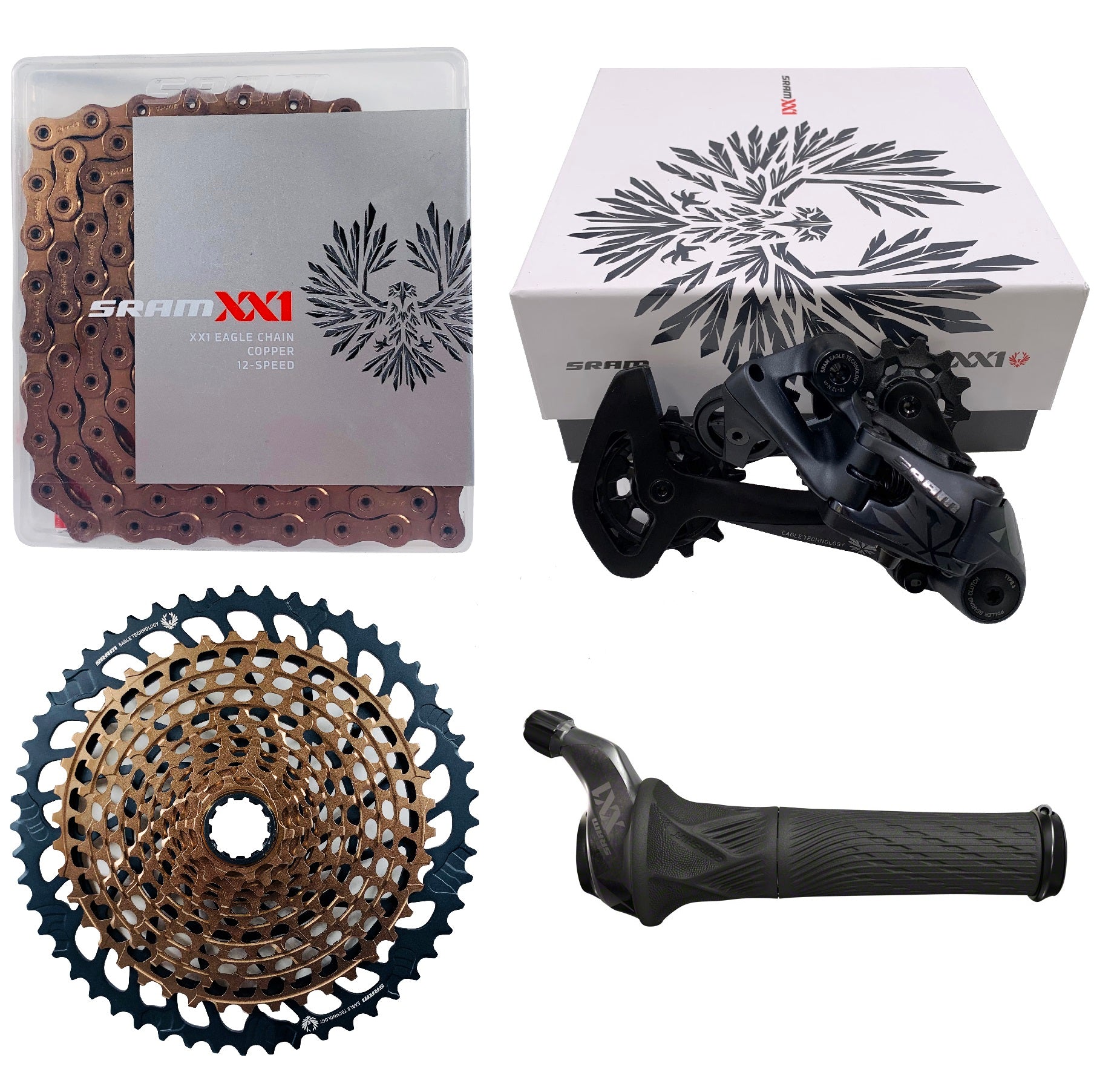 SRAM XX1 Eagle 12 Speed 4 Piece Grip Shift Groupset