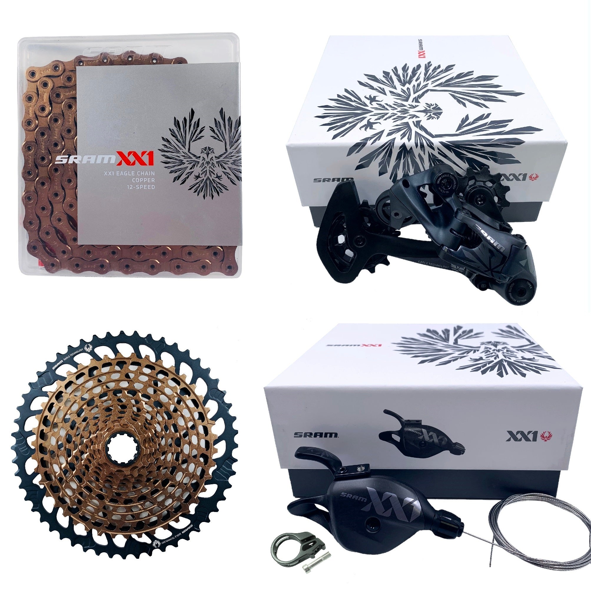 Buy copper-10-52t SRAM XX1 Eagle 12 Speed 4 Piece Trigger Shift Groupset