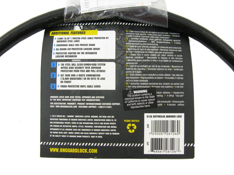 Image of OnGuard 8126 Rottweiler Combination Cable Lock - TheBikesmiths